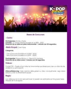 INFORMACIÓN: Korea Fans Panamá te invita al K-Pop Contest: Then and Now